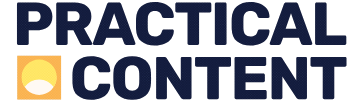 Practical Content text logo